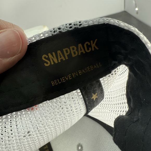 Baseball SM Snapback Mens Mesh Baseball Cap Adjustable USA Blue Red White Gray - Picture 8 of 8